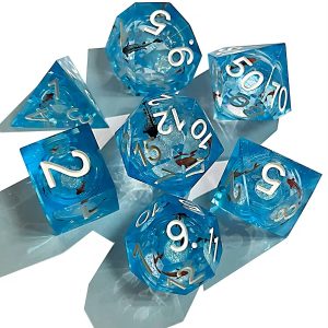 Tranquil Waters Koi Sharp Edged Liquid Core Dice
