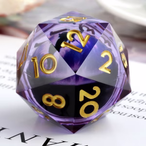 Violet Eyeball Spindown 33mm D20 Chonk