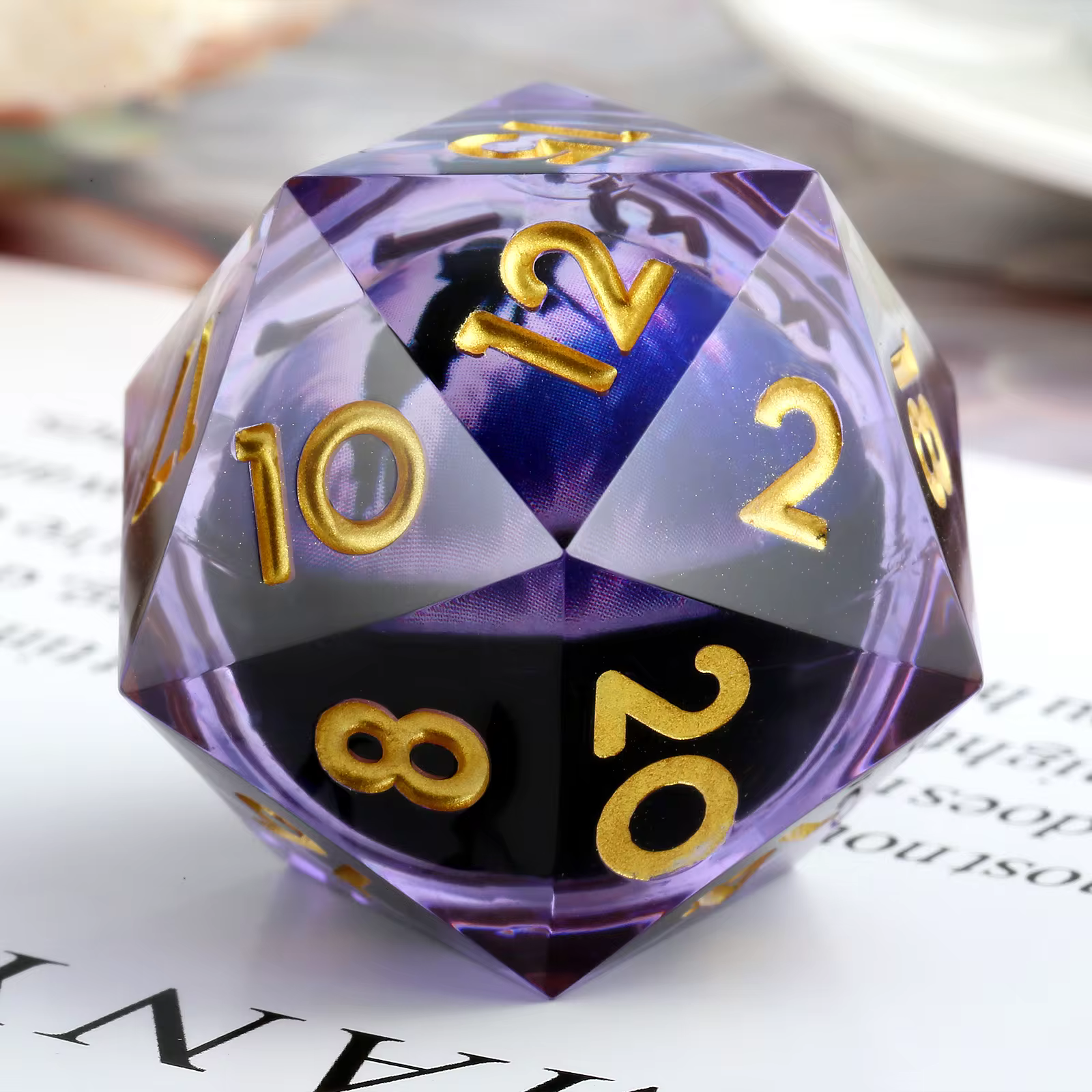 Violet Eyeball Spindown 33mm D20 Chonk