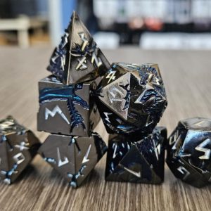 Eclipsed Blue Glacier Dragon Dice with White Numbers