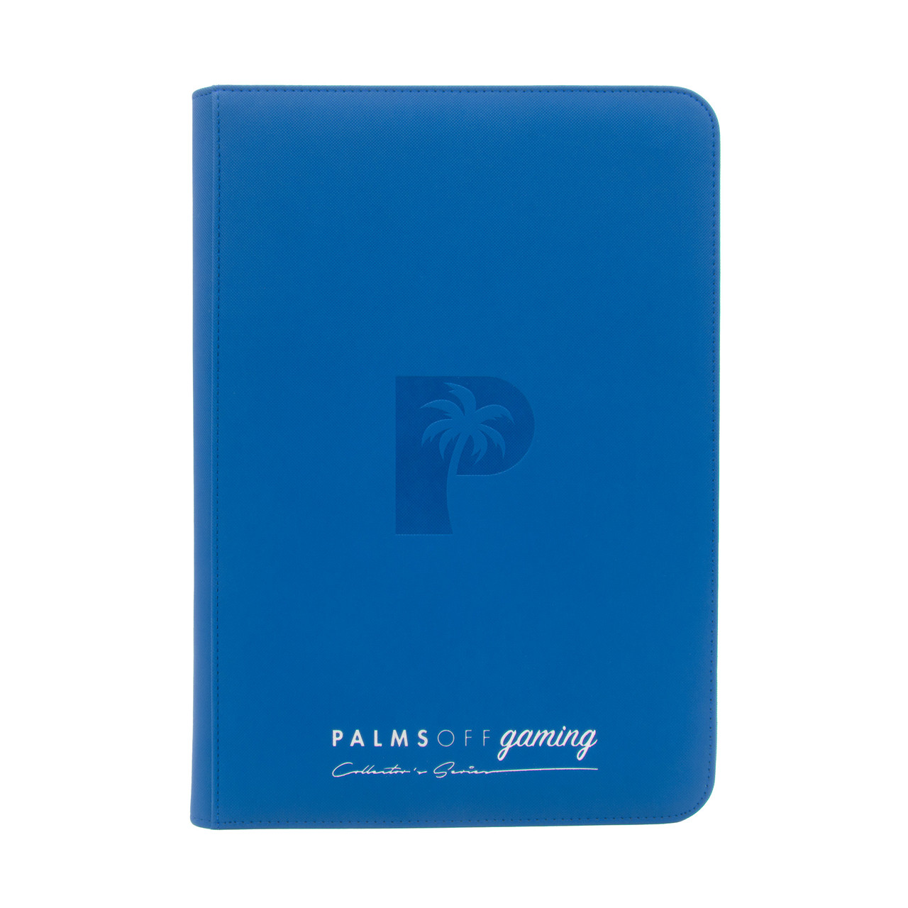 Palms Off Gaming - Collector's Series Top Loader Zip Binder - 9 pocket - 216 slots - CLEAR - Blue