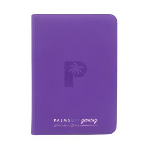 Palms Off Gaming - Collector's Series Top Loader Zip Binder - 9 pocket - 216 slots - CLEAR - Purple