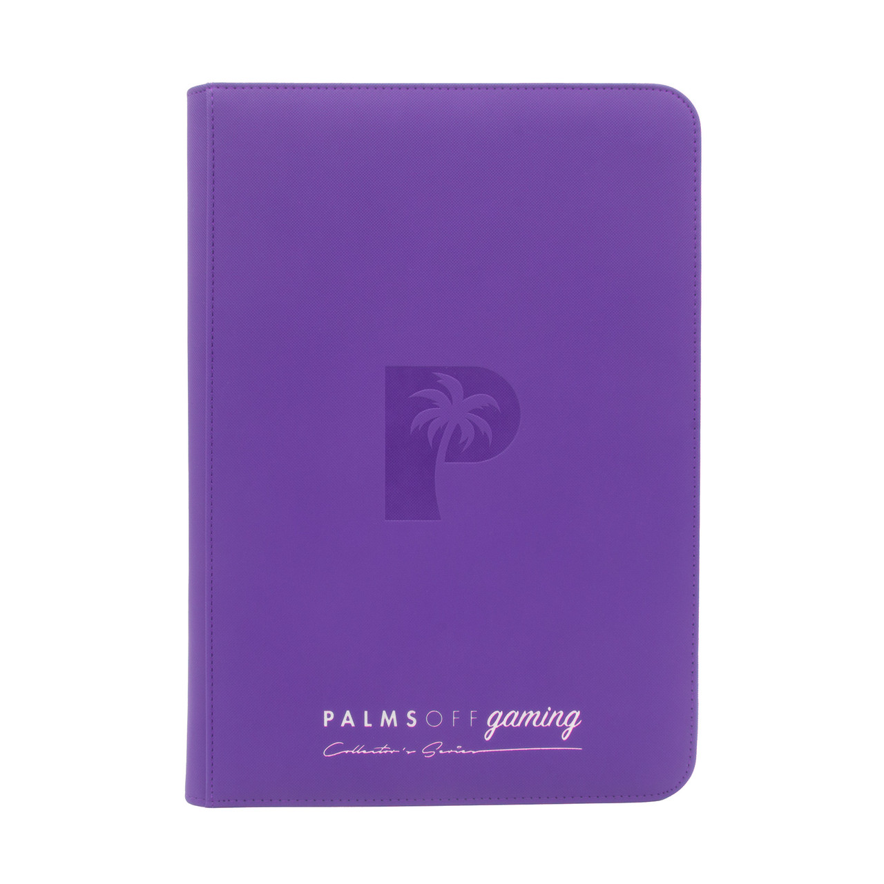 Palms Off Gaming - Collector's Series Top Loader Zip Binder - 9 pocket - 216 slots - CLEAR - Purple