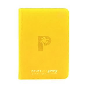 Palms Off Gaming - Collector's Series Top Loader Zip Binder - 9 pocket - 216 slots - CLEAR - Yellow