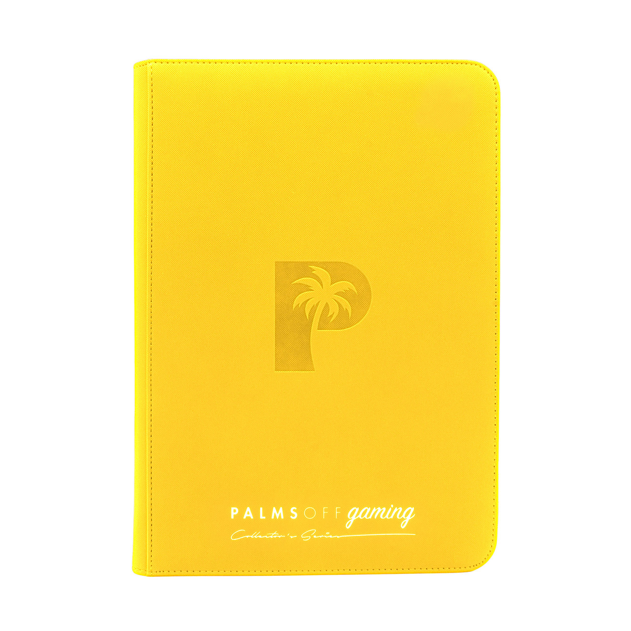 Palms Off Gaming - Collector's Series Top Loader Zip Binder - 9 pocket - 216 slots - CLEAR - Yellow