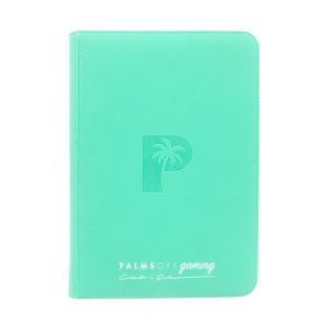 Palms Off Gaming - Collector's Series Top Loader Zip Binder - 9 pocket - 216 slots - CLEAR - Turquoise