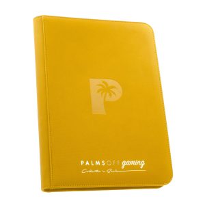 Palms Off Gaming - Collector's Series 9 Pocket Zip Trading Card Binder - Yellow