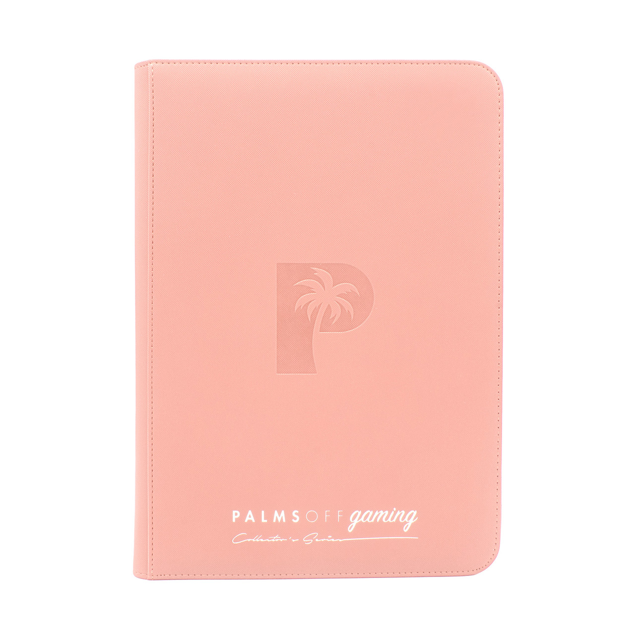 Palms Off Gaming - Collector's Series Top Loader Zip Binder - 9 pocket - 216 Slots - CLEAR - Pink