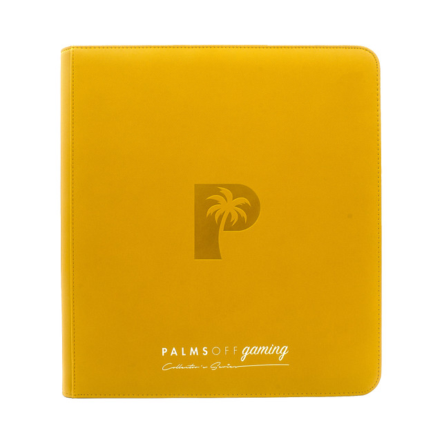 Palms Off Gaming - Collector's Series 12 Pocket Zip Trading Card Binder - YELLOW