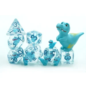Blue Dino Novelty Dice Set