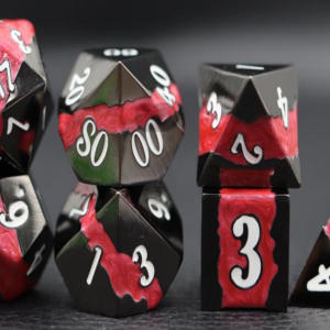 Solid Metal Pink Swirl Dice