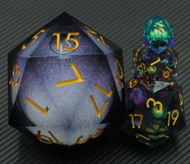 Black Purple Liquid Core 85mm D20 Chonk