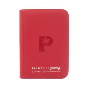 Palms Off Gaming - Collector's Series 4 Pocket Zip Trading Card Binder - Red