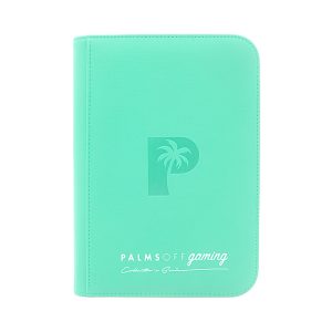 Palms Off Gaming - Collector's Series 4 Pocket Zip Trading Card Binder - Turquoise
