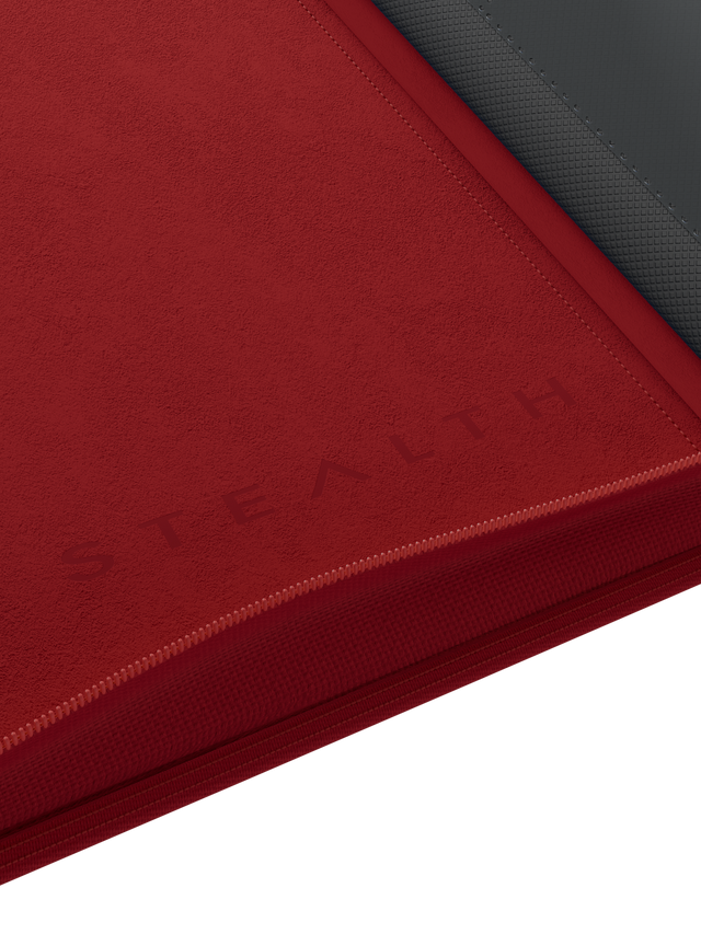 Palms Off Gaming Stealth 9 Pocket Zip Binder - Red - Image 3