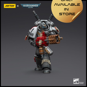 Warhammer Collectibles: 1/18 Scale Grey Knights Interceptor Squad Interceptor with Incinerator Figure