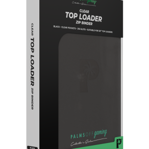 Palms Off Gaming - Collector's Series Top Loader Zip Binder - 9 pocket - 216 slots - CLEAR - Black