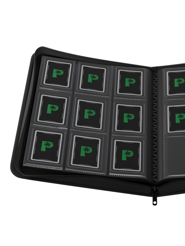 Palms Off Gaming - Collector's Series Top Loader Zip Binder - 9 pocket - 216 slots - CLEAR - Black - Image 3