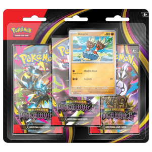 Pokemon TCG Mega Evolutions 5 Pitch Black Three Booster Blister