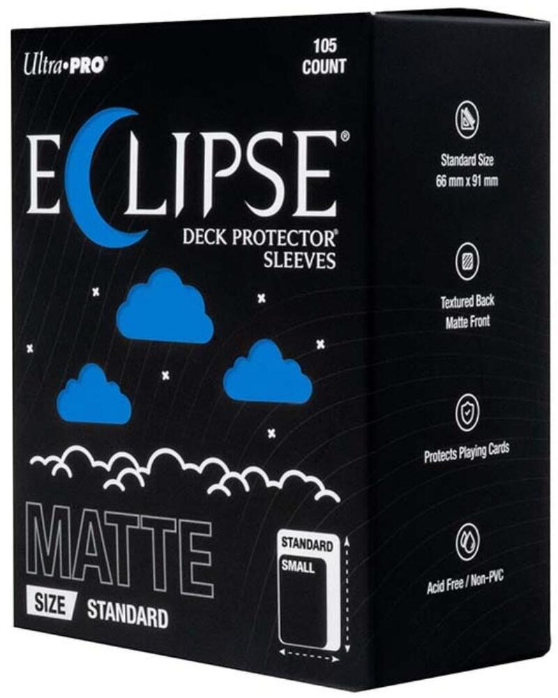 Eclipse Standard Matte Deck Protector Sleeves - Pacific Blue (105-Pack) - Ultra Pro Card Sleeves