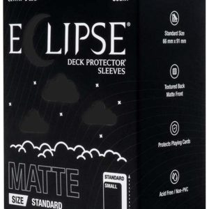 Eclipse Standard Matte Deck Protector Sleeves - Jet Black (105-Pack) - Ultra Pro Card Sleeves