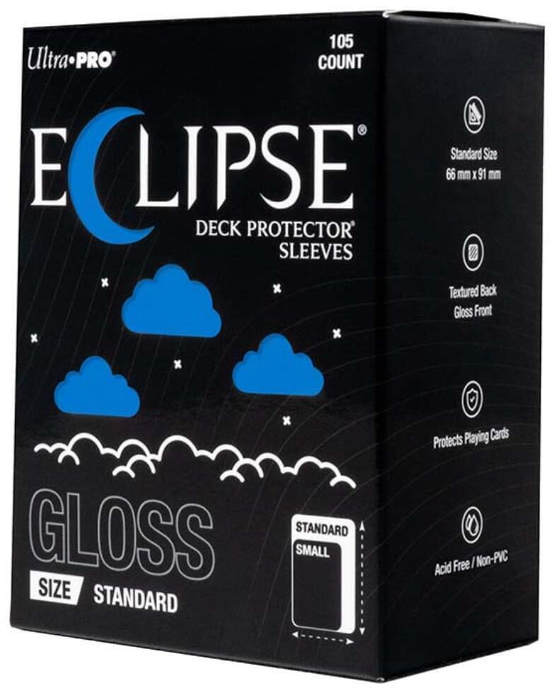 Eclipse Standard Gloss Deck Protector Sleeves - Pacific Blue (105-Pack) - Ultra Pro Card Sleeves