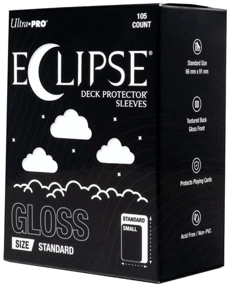 Eclipse Standard Gloss Deck Protector Sleeves - Arctic White (105-Pack) - Ultra Pro Card Sleeves