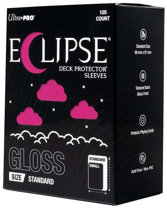 Eclipse Standard Gloss Deck Protector Sleeves - Hot Pink (105-Pack) - Ultra Pro Card Sleeves