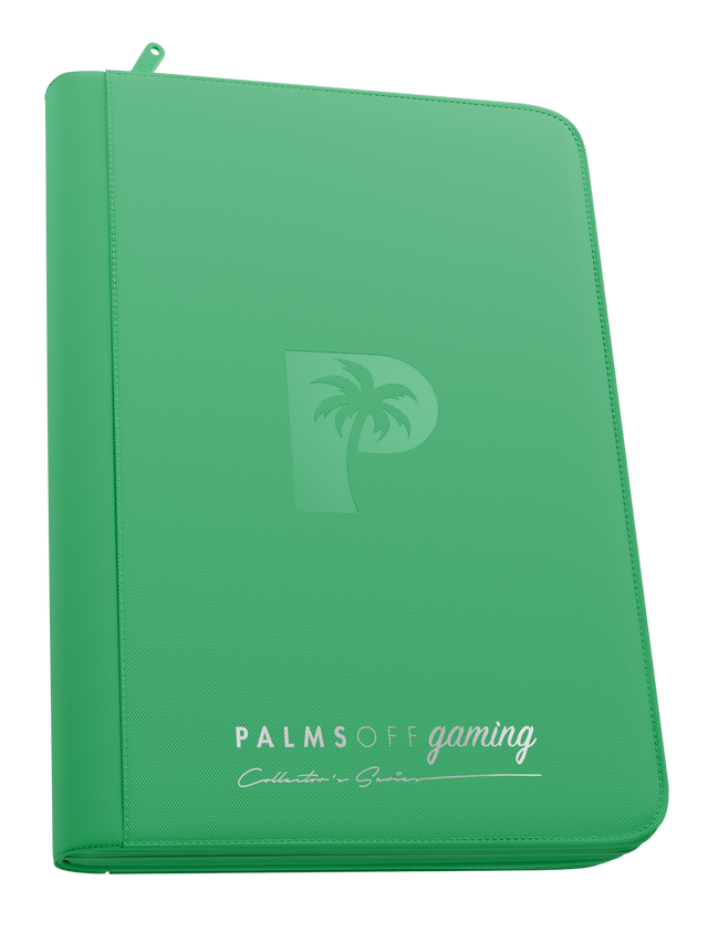 Palms Off Gaming - Collector's Series 9 Pocket Zip Trading Card Binder - Green