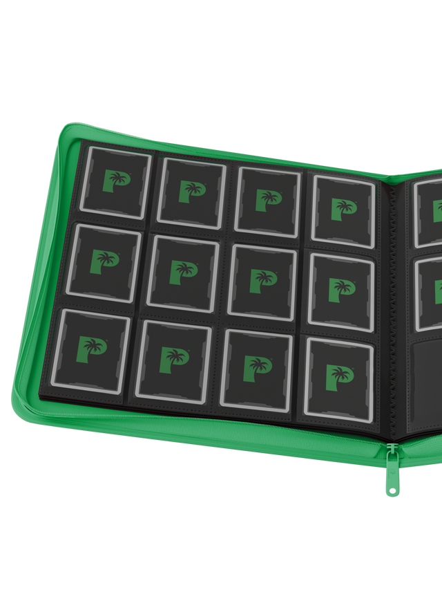 Palms Off Gaming - Collector's Series 12 Pocket Zip Trading Card Binder - Green - Image 2