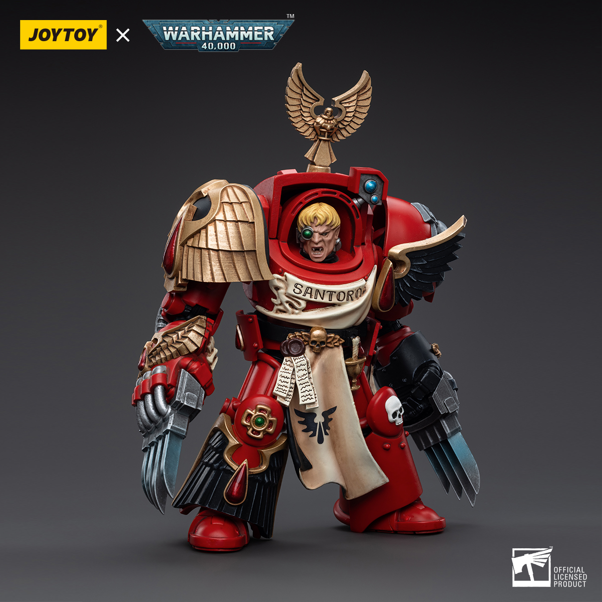 Warhammer Collectibles: 1/18 Scale Blood Angels Assault Terminators Sergeant Santoro - Image 2